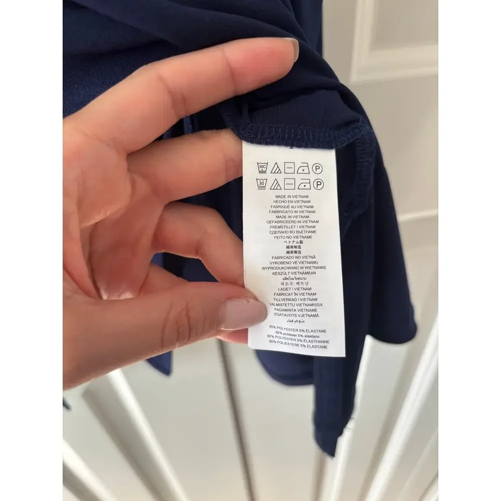 Michael Kors Navy Blue Women's 3X Cutout Sleeve Top